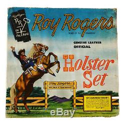 ROY ROGERS Genuine Leather Official HOLSTER SET Unopenes IN BOX! GUNS & BELT