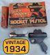Rare 1934 Buck Rogers Cap Gun Xz-31 Rocket Pistol Toy Space Gun With Original Box