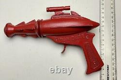Rare 1950s Dan Dare Die Cast Space Ray Gun Lone Star Red Works Perfectly