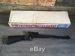 Rare 60's Vintage Boxed Duck Shoot Revolving Action Target Plastic Toy Gun Rifle