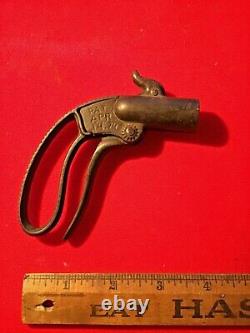 Rare Antique Cast Iron 1875 S. N. 12 Toy Cap Gun Made By Landers, Frary & Clark