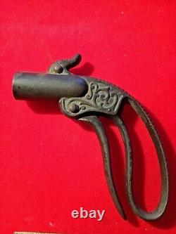 Rare Antique Cast Iron 1875 S. N. 12 Toy Cap Gun Made By Landers, Frary & Clark