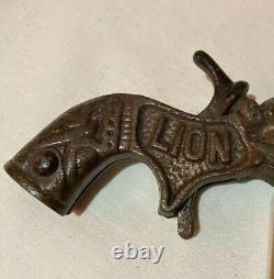 Rare Antique LION Cast Iron Cap Gun Made in England
