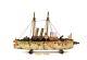 Rare Antique Reed Rover Wooden Battleship Gun Boat With Firing Cannon 1890's