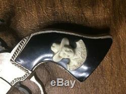 Rare Hopalong Cassidy Schmidt Cap Gun Toy Cowboy Western Die Cast Vintage Grips