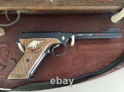 Rare Johnny Eagle Toy Cap Gun, Pistol n Gun Rack