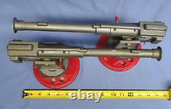 Rare Pair of Vintage Harvill Sky Raider Toy Metal Cannons Guns withMissles Works