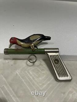 Rare Tin Litho Whoopee Bird Toy Gun