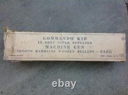 Rare VTG 1930s 40s Pre war COMMANDO KID-TOY MACHINE GUN New York N. Y WW I WWII