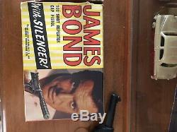 Rare Vintage 007 James Bond Lone Star toy cap firing gun + Silencer 1960s