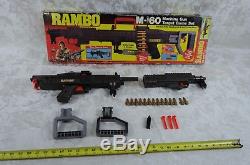 Rare Vintage 1980's M60 Rambo Machine Gun Rifle Toy by Arco With Box
