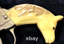 Rare! Vintage Hubley Cap Gun with Mustang Horse Head NICE CONDITION