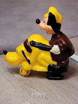 Rare Vintage MICKEY MOUSE hunting with gun & PLUTO ramp walker Marx Toys