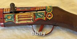 Rare Vintage TOY Gun Western Space Crossover Double Barrel With Darts Works Rare