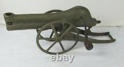 Rare! Vintage Young America Rapid Fire Gun 1907 Pat cast iron toy marble cannon