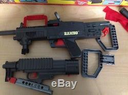 Rare vtg M-60 Rambo Machine Gun Rifle Toy Arco with Box Stallone game target set
