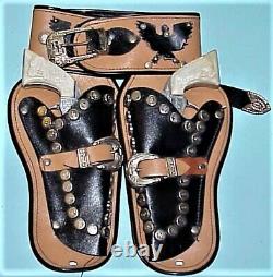 Roy Roger's Holster Set With TWIN GUNS AND BULLETS, VINTAGE IN BOX, NEW OLD STOCK