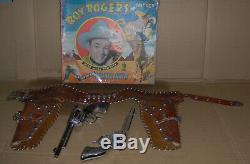 Roy Rogers (Double) GUNS & HOLSTER OUTFIT & BOX unplayed with, unfired cap guns