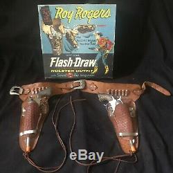 Roy Rogers Flashdraw Set With Cap Guns Holster Bullets and Original Box