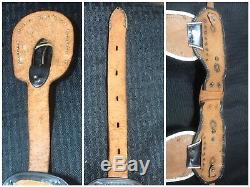 Roy Rogers High Quality Leather Gun Belt And Holster With Cap Gun Revolvers