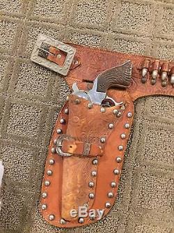 Roy Rogers Holster with Cap Guns and Wood Bullets