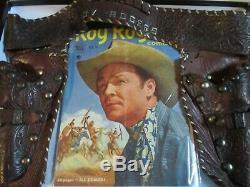 Roy Rogers Toy Cap Gun & Holster Set George Schmidt 1950-60 withDisplay Box &Comic