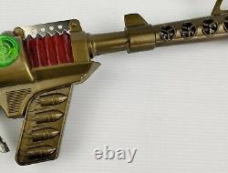 Space Pilot Jet Ray Gun Vintage 1970's Friction Powered Sparking Toy Gun Japan