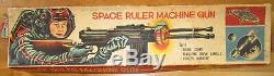 Space Ruler Machine Gun Battery Op Tin Toy Horikawa Japan vintage 1961 WORKS