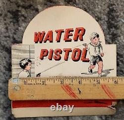 Squirting Water Pistol Toy in Store Display Box Unused Vintage 36 Old Toy Guns