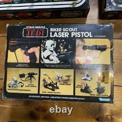 Star Wars Vintage Kenner Han Solo Luke biker scout Laser Pistols Blasters Toy FS