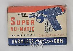 Super Nu-Matic 450 shot repeater harmless GUN Paper Buster Toy WithOriginal Box