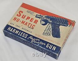 Super Nu-Matic 450 shot repeater harmless GUN Paper Buster Toy WithOriginal Box