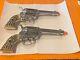 Two Mattel Toymakers Fanner Shootin Shell Toy Guns Cowboy Collectible