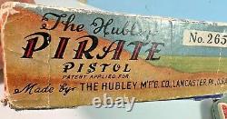 The Hubley Pirate Pistol Double Barreled Cap Gun in Original Box Works