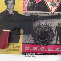The Man From Uncle Vintage Toy Gun On Original Advertising Card Mint Very Rare
