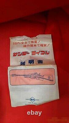 Thunder rifle percussion rifle Gun toy Manual Original Box Horikawa Vintage