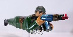 Tin Toy China E 644 Machine Gun Drill Battery Operated