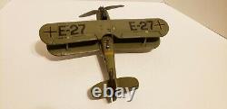 Tippco E-27, Double Decker, Wind Up Tin Toy, Gun & Sparks Pre-War Germany 1930's