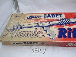 Tom Corbett Space Cadet Atomic Ray Gun Rifle Toy in Original Box c1950s