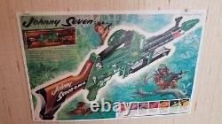 Topper Johnny Seven One Man Army Both Guns, Ammo, Bombs, Poster Instructions