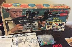 Topper Toys Crime Buster Toy Gun Vintage Complete Set Works