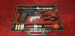 Topper Toys Multi-Pistol 09 1960's Secret Agent Bond Gun Attache Case Kit USA