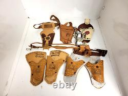 Toy Gun Holsters and Spurs 1940s Vintage Lot