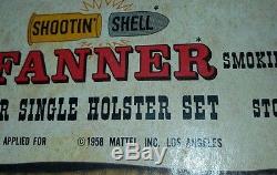 Unused Mattel Shootin Shell. 45 Frontier Fanner Cap Gun & Holster Set