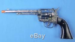 US 1960-65' Hubley Ric-O-Shay. 45 Cal Chromed Toy Cap Gun Pistol Revolver
