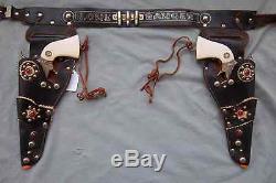 Unusual vintage Actoy Lone Ranger holster set cap gun toy pistols-Sweet