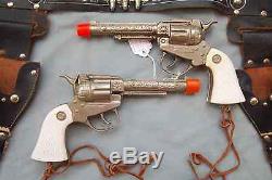 Unusual vintage Actoy Lone Ranger holster set cap gun toy pistols-Sweet