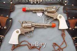 Unusual vintage Actoy Lone Ranger holster set cap gun toy pistols-Sweet