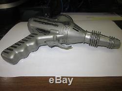 VERY RARE Ideal Toy Corp. USA 1950's Ratchet Sound Plastic Ray Gun Working