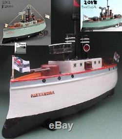 VIDEO Marklin Clockwork gun boat battleship H. M. S. Alexandra 1890 Bing Germany